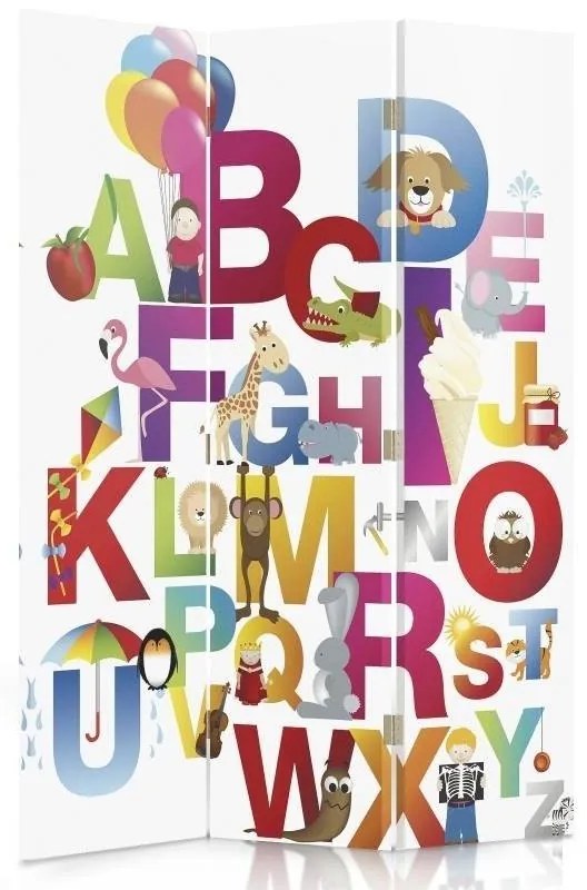 Gario Paraván Farebná abeceda Rozmery: 180 x 170 cm, Prevedenie: Klasický paraván
