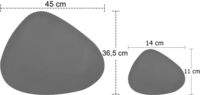 Podložka pod tanier a šálku TRIVAL sivá (4+4 ks)