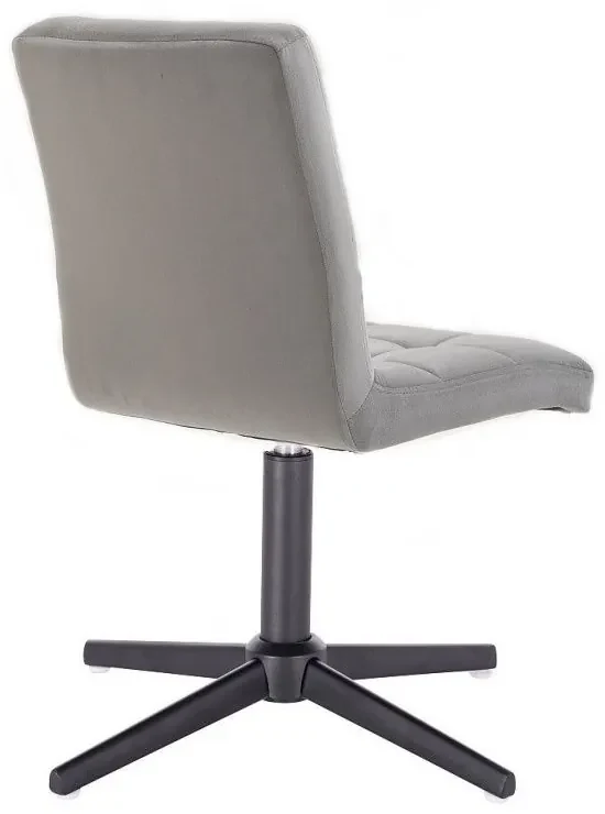 LuxuryForm DESIGN Stolička TOLEDO VELUR na čiernom kríži - svetlo šedá