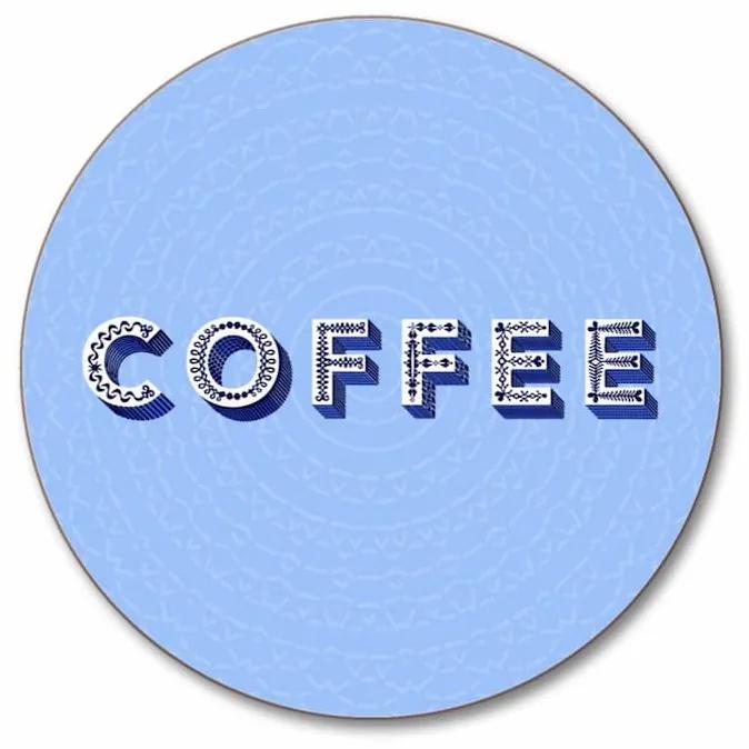Podložka pod pohár Coffee modrá