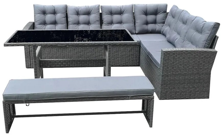 Rohová sedacia súprava Toscana antracit