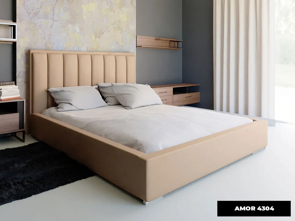 PROXIMA.store - Minimalistická čalúnená posteľ STELLA ROZMER: 180 x 200 cm, TYP ROŠTU: KOVOVÝ ROŠT