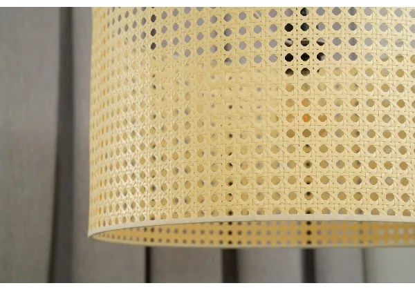 Duolla - Prisadený luster ROLLER RATTAN 1xE27/15W/230V pr. 45 cm béžová
