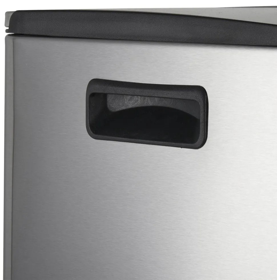 Oceľový odpadkový kôš 2x30 l na triedený odpad/nášľapný v matne striebornej farbe Aliya – Spirella