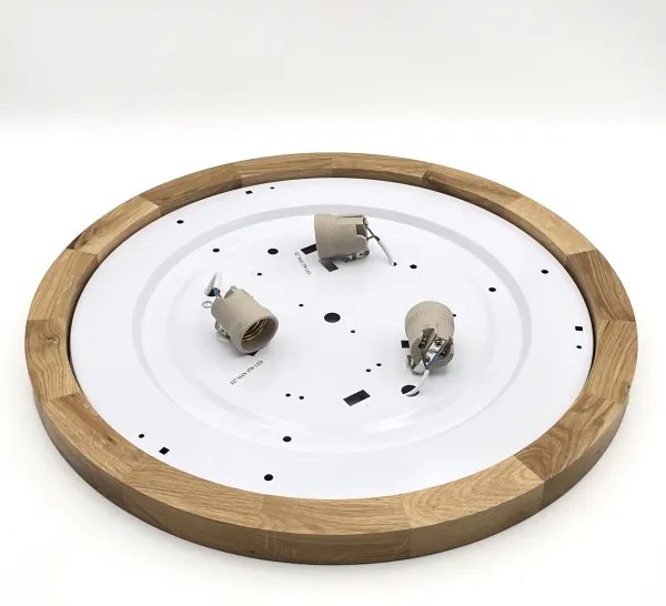 Brilagi - LED Stropné svietidlo BELLADONNA 3xE27/15W/230V pr. 50 cm biela/dub