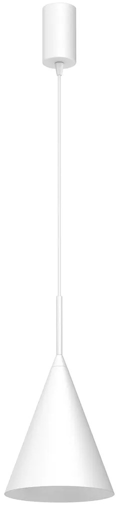 Závesné svietidlo Capital, 1x biele kovové tienidlo, (fi 17cm), w