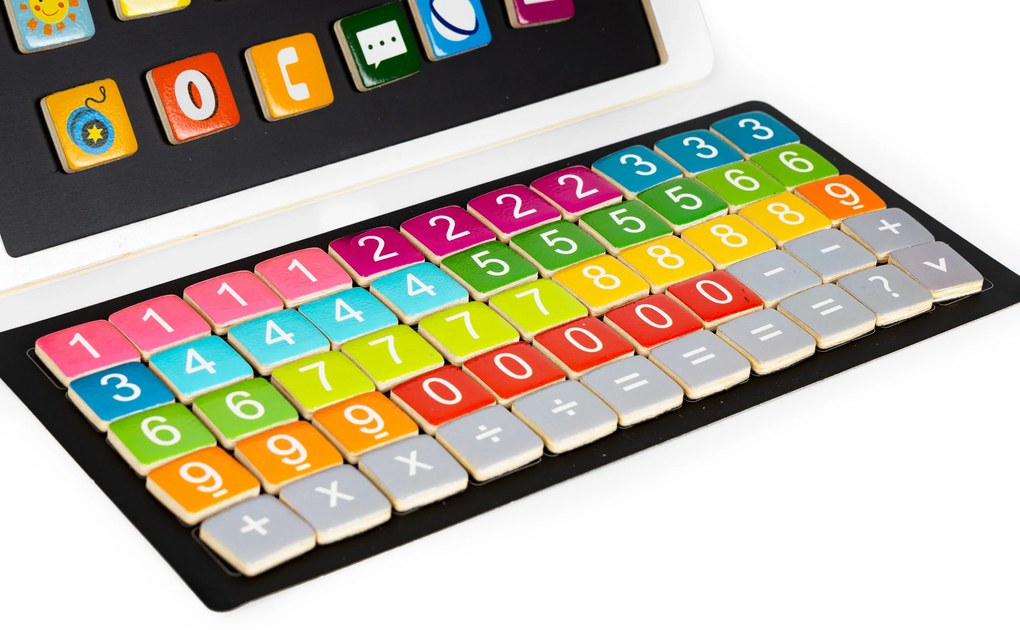 Drevený vzdelávací tablet, magnetická tabuľa, ECOTOYS