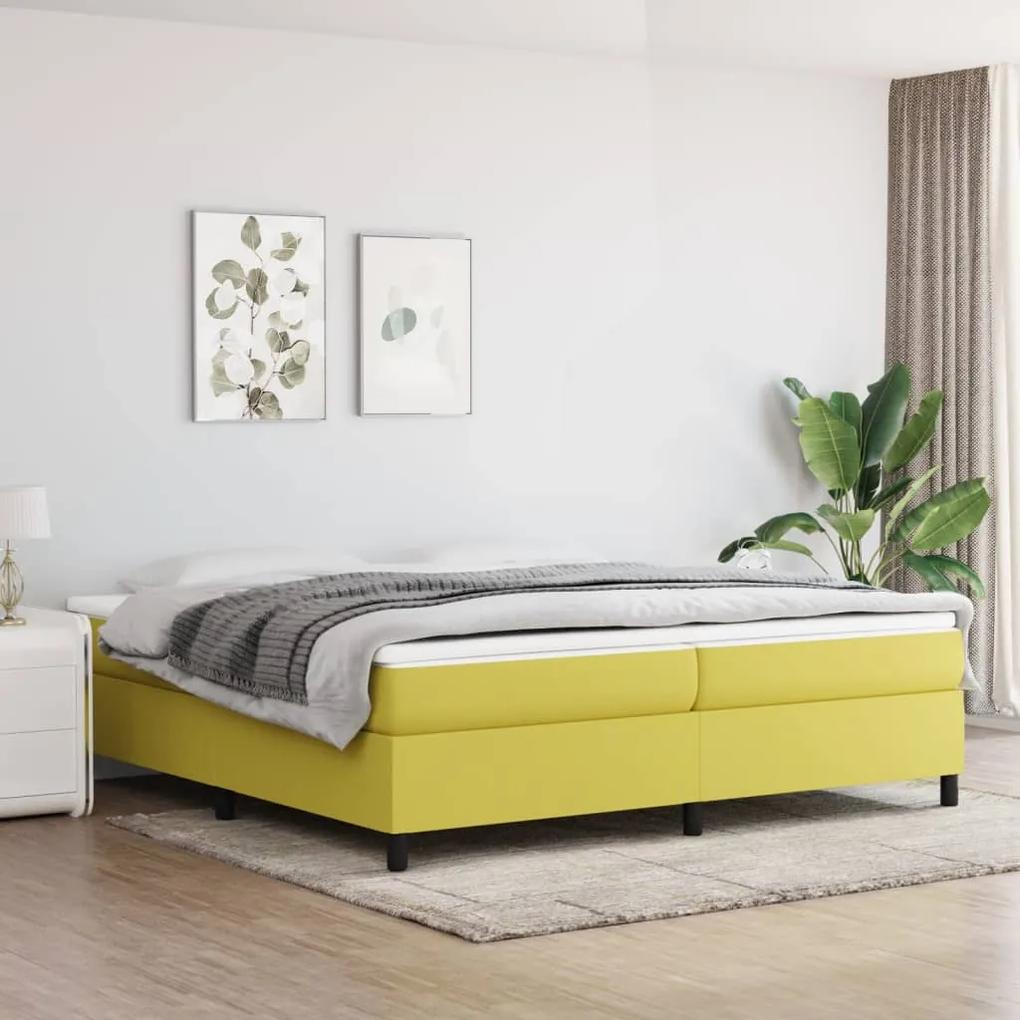 Boxspring posteľ s matracom zelená 200x200 cm látka 3144454