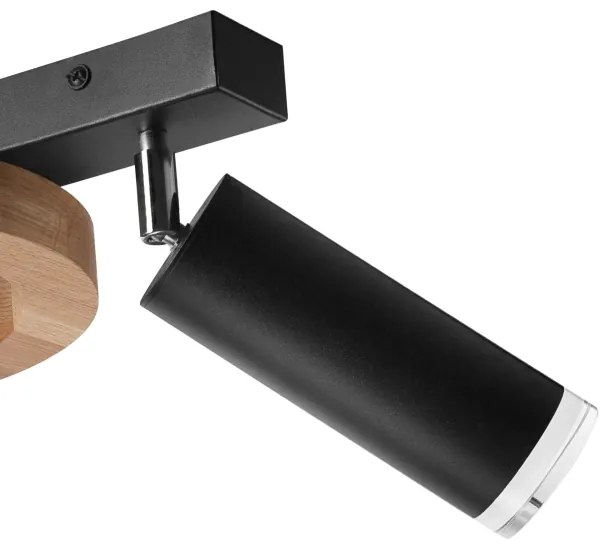 Bodové svietidlo OTIS 1xG9/5W/230V + 2xE27/15W/230V dub