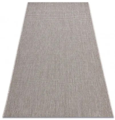 Koberec Sizal Floorlux 20580 jednofarebný - strieborný / čierny