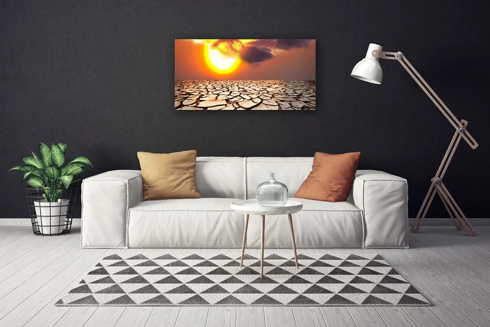 Obraz Canvas Slnko púšť krajina 120x60 cm