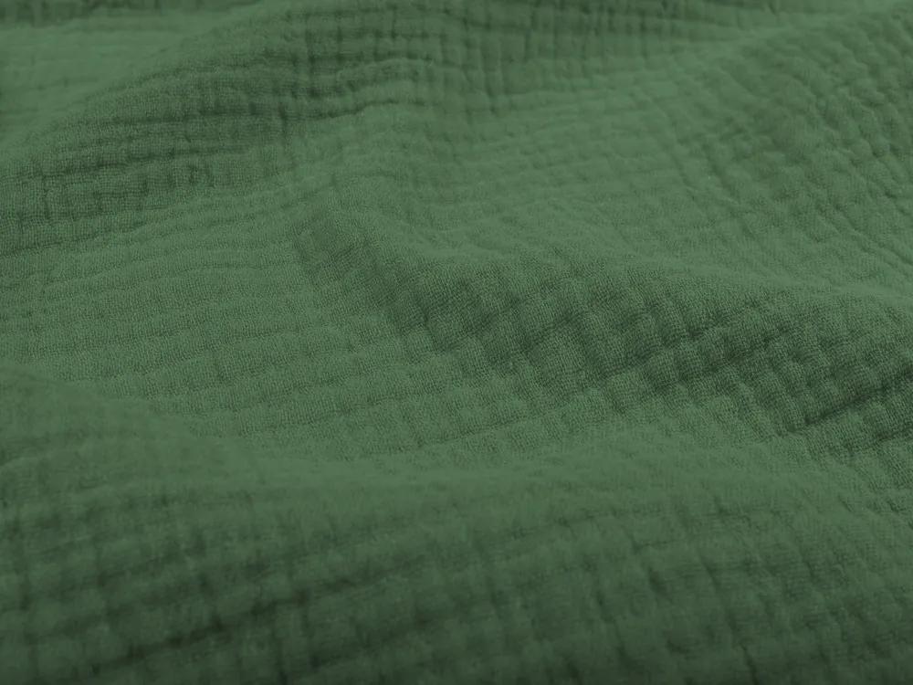 Biante Detské mušelínové posteľné obliečky do postieľky Nature MSN-011 Lesná zelená Do postieľky 90x140 a 50x70 cm