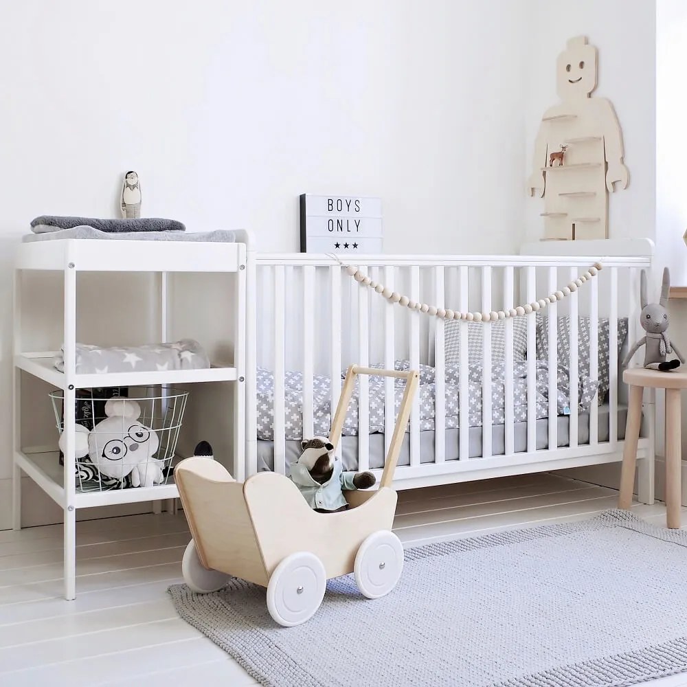 WO Detská postieľka 2v1 Classic Cot Bed 140x70 Variant úložný box: Bez úložného boxu