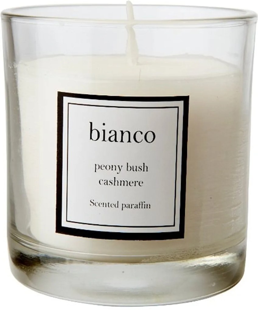 Vonná sviečka v skle Bianco Peony & cashmere Affari 420-284-01