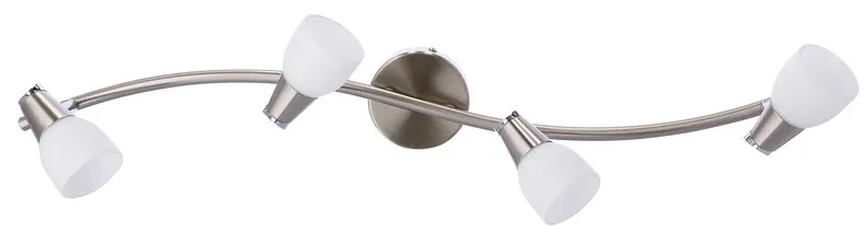 Nástenná svietiaca páska 4X40W G9 matný nikel/chróm biela SELIA