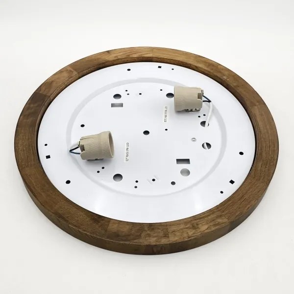 Brilagi - LED stropné svietidlo BELLADONNA 2xE27/15W/230V pr. 40 cm biela/dub or