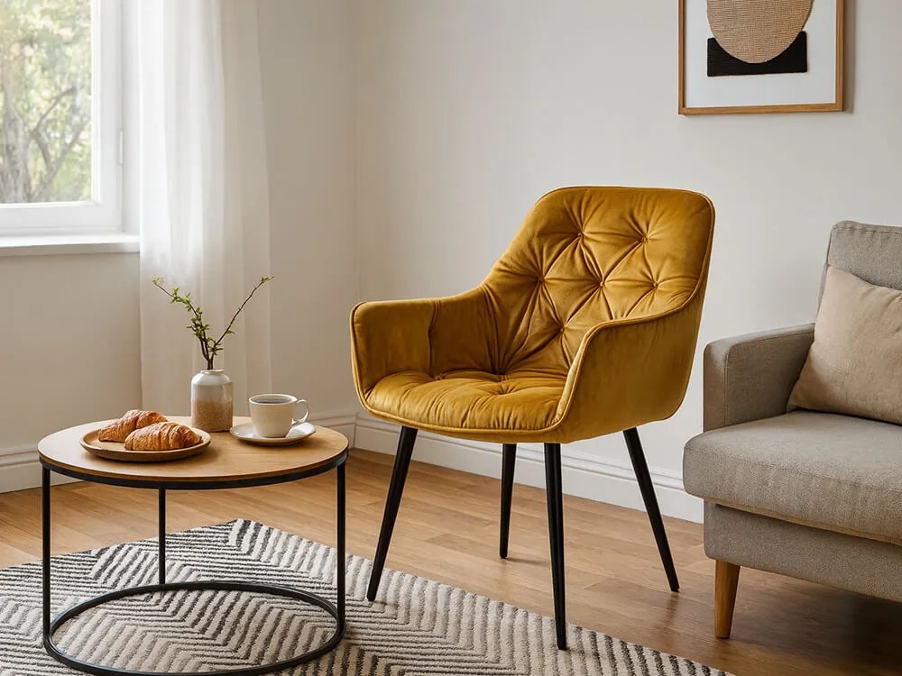 CH Jedálenská stolička Kelly - horčicová