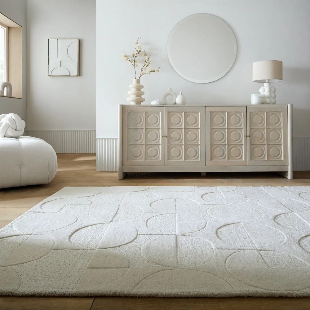 Slonovinový ručne tkaný vlnený koberec 160x230 cm Gigi – Flair Rugs