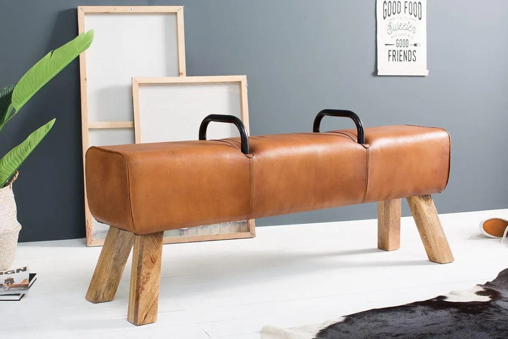 Lavica Horse pravá koža