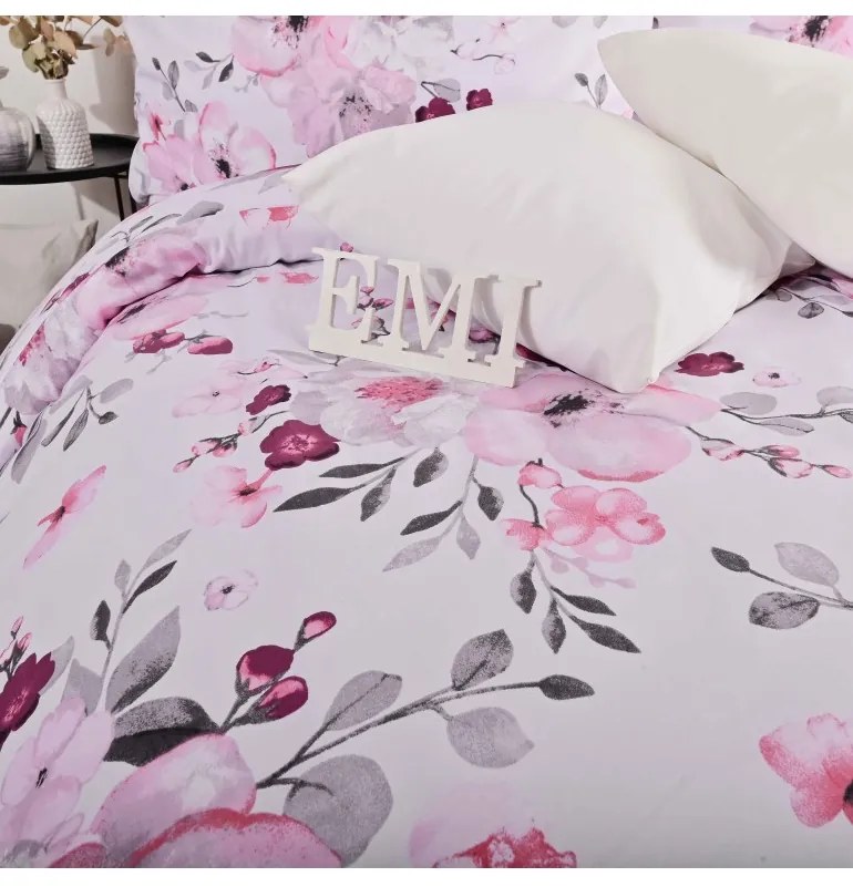 Obliečky Nelly satén EMI, Štandardný set jednolôžko obsahuje 1x 140x200 + 1x 70x90