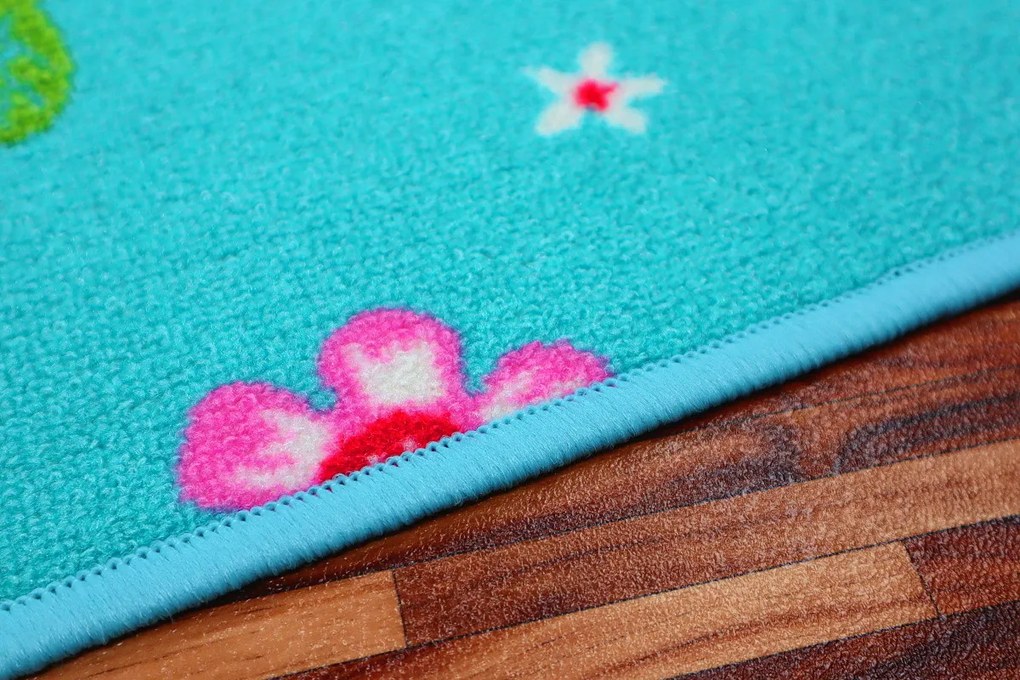 Vopi, Detský kusový koberec Motýlik 5271 modrý, 120x170, modrá, detská izba