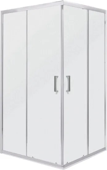 Novoterm Obdĺžnikový sprchovací kút NV-Malibu SQ 100x80 chróm/textúra - bez vaničky
