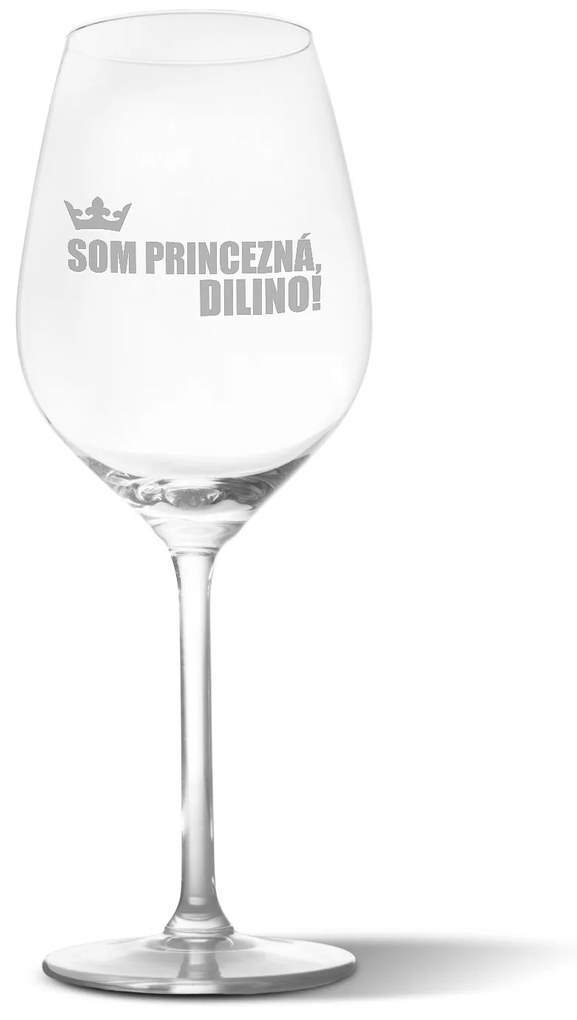 Sablio Pohár na víno Som princezná, dilino!: 49 cl