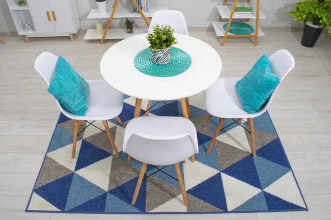 Set jedálenských stoličiek OSAKA biele (hnedé nohy) 4ks