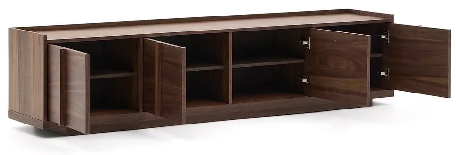 Hnedý TV stolík v dekore orecha 200x47x40 cm Onix – Kave Home