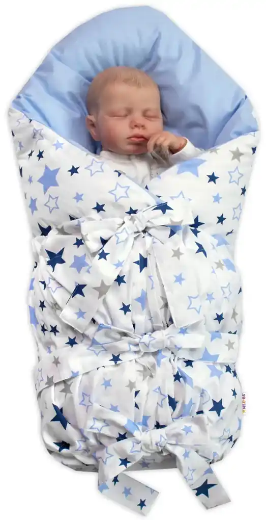 Náhradný povlak na retro zavinovačku MAXI LALLY Baby Nellys, Hviezdičky,  85x85cm, modrý | BIANO