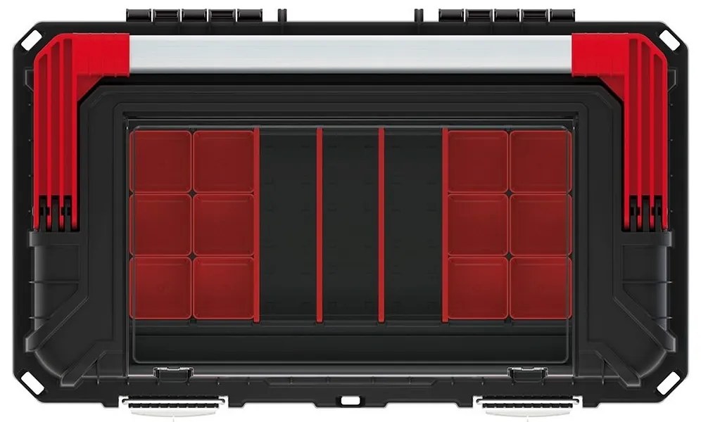 Kistenberg Kufor na náradie s kov. držadlom a zámky HEAVY čierny 585x360x337