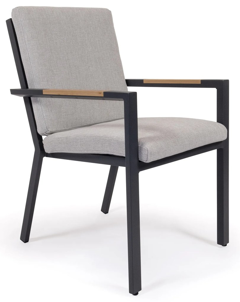 Záhradná jedálenská stolička FELINI tmavosivá