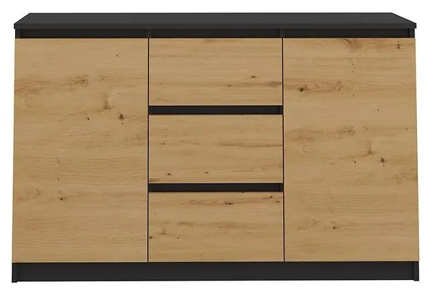 Komoda 2D3S Antracit/Artisan