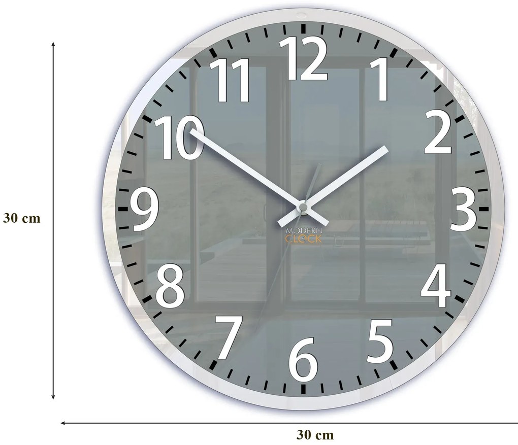 Nástěnné hodiny Louis 30 cm šedé