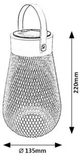 Rabalux TAPOLCA LED vonkajšia dekoratívna lampa 77176