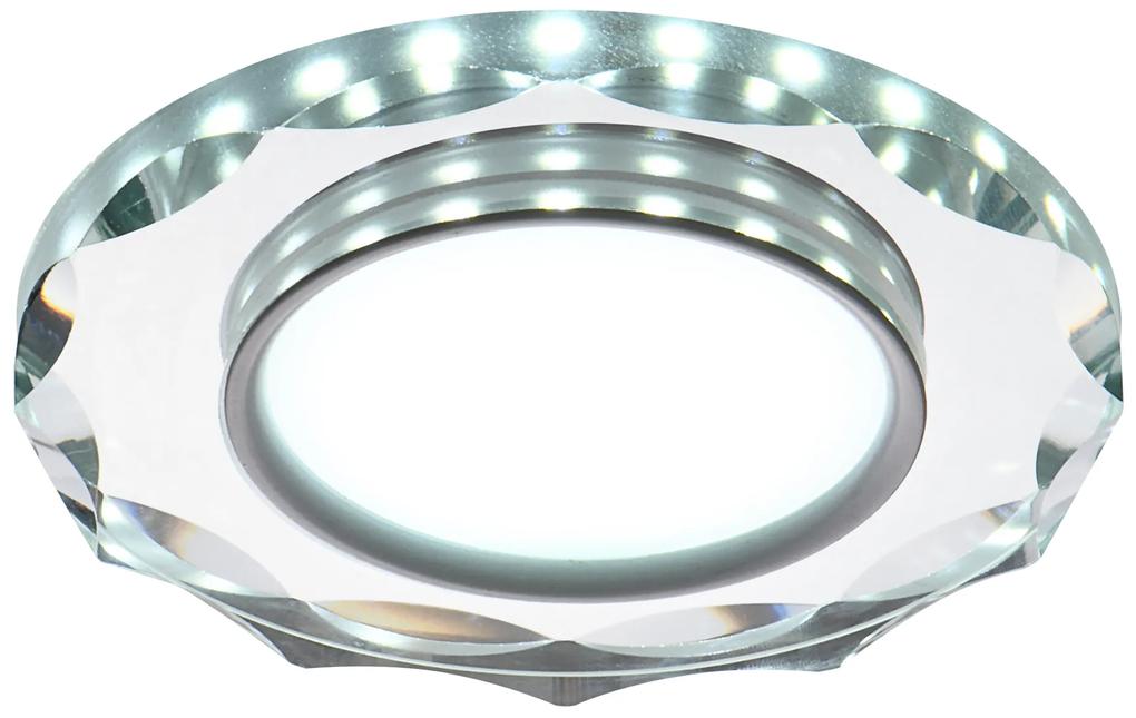 CLX LED stropné zásputné svietidlo FALLU, 8W, studená biela, 11cm, okrúhle, číre