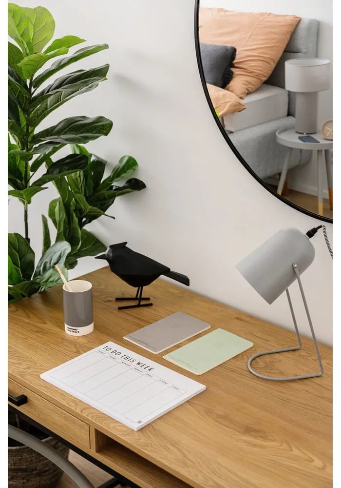 Svetlosivá čalúnená dvojlôžková posteľ s úložným priestorom s roštom 160x200 cm Lotte – Meise Möbel