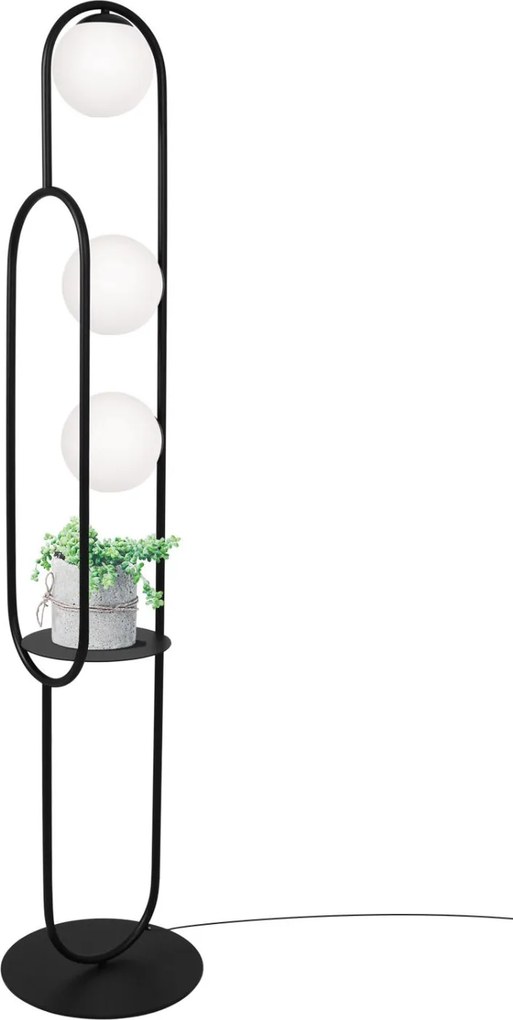 Moderná stojacia lampa s policou Finestra K-4963