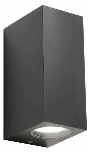 Redo 90152 - Vonkajšie nástenné svietidlo PUNTA 2xGU10/7W/230V IP44 UN0477
