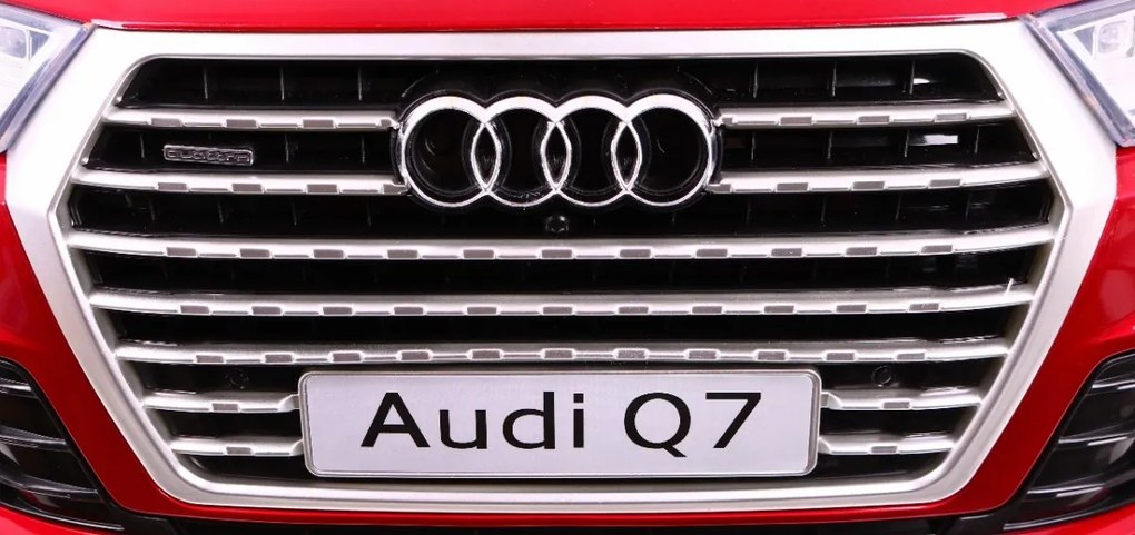 RAMIZ ELEKTRICKÉ AUTÍČKO AUDI Q7 S-LINE - LAKOVANÉ - ČERVENÉ MOTOR 2x35W - BATÉRIA 12V7Ah - 2022