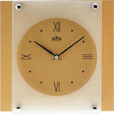 Nástenné hodiny MPM, 2706.53 - svetlé drevo, 26cm