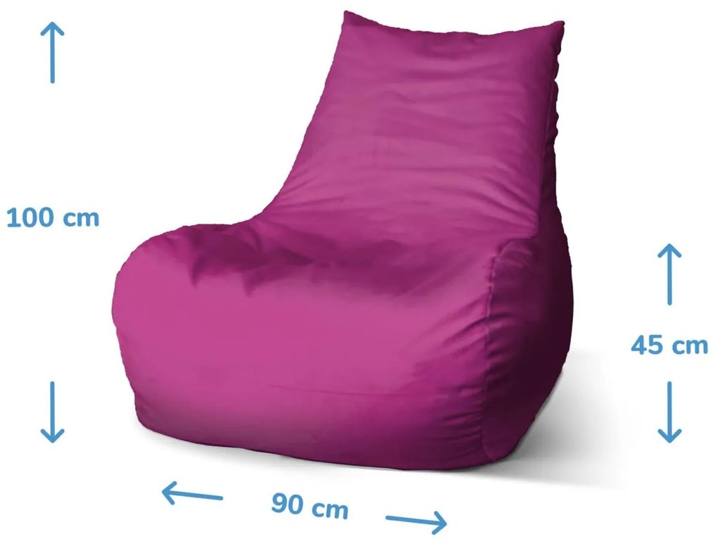 Sablio Sedací vak Bean Biele bodky na modrej - 100 x 90 x 45 cm