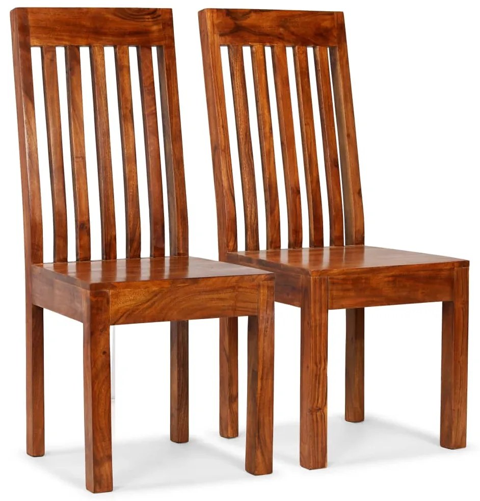 vidaXL Jedálenské stoličky 2 ks, masív a sheeshamové drevo, moderné