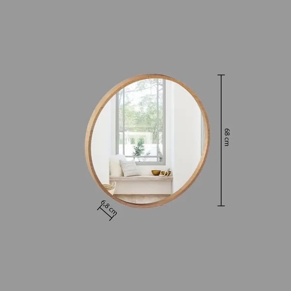 Atmosphera - Nástenné zrkadlo LETIZIA pr. 68 cm