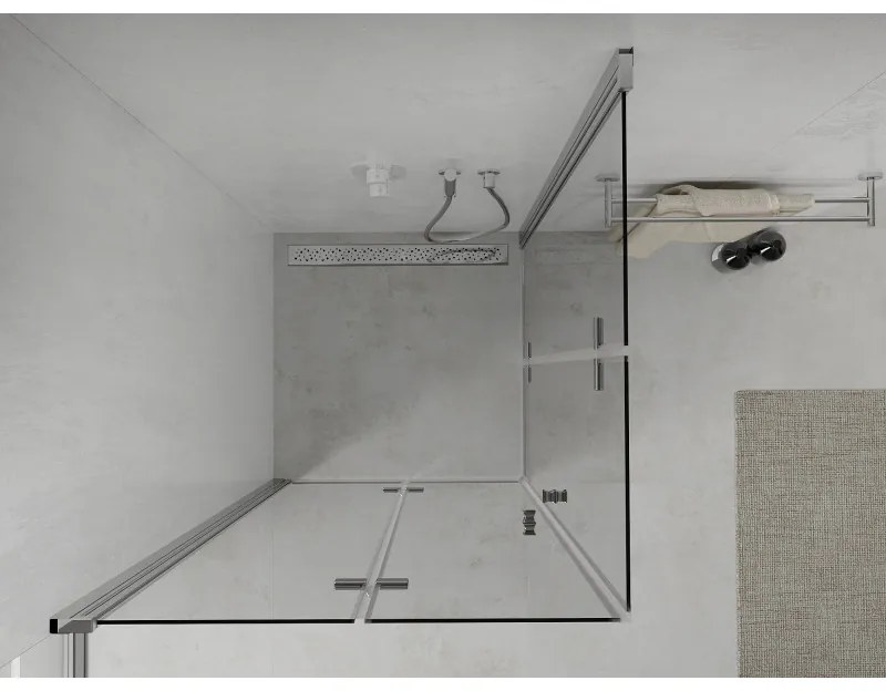 Mexen Lima Duo sprchovací kút 70 x 70 cm, 6mm sklo, číre sklo / chrómový profil, 856-070-070-02-00