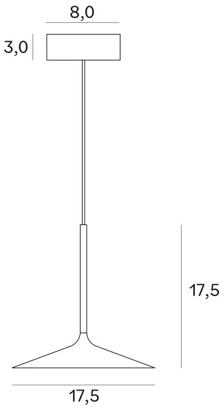 MAXLIGHT P0456 - LED Luster na lanku HANA LED/6W/230V pr. 17,5 cm čierna
