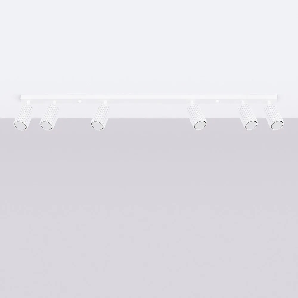 Biele bodové svietidlo 6,5x117 cm Gleam – Sollux