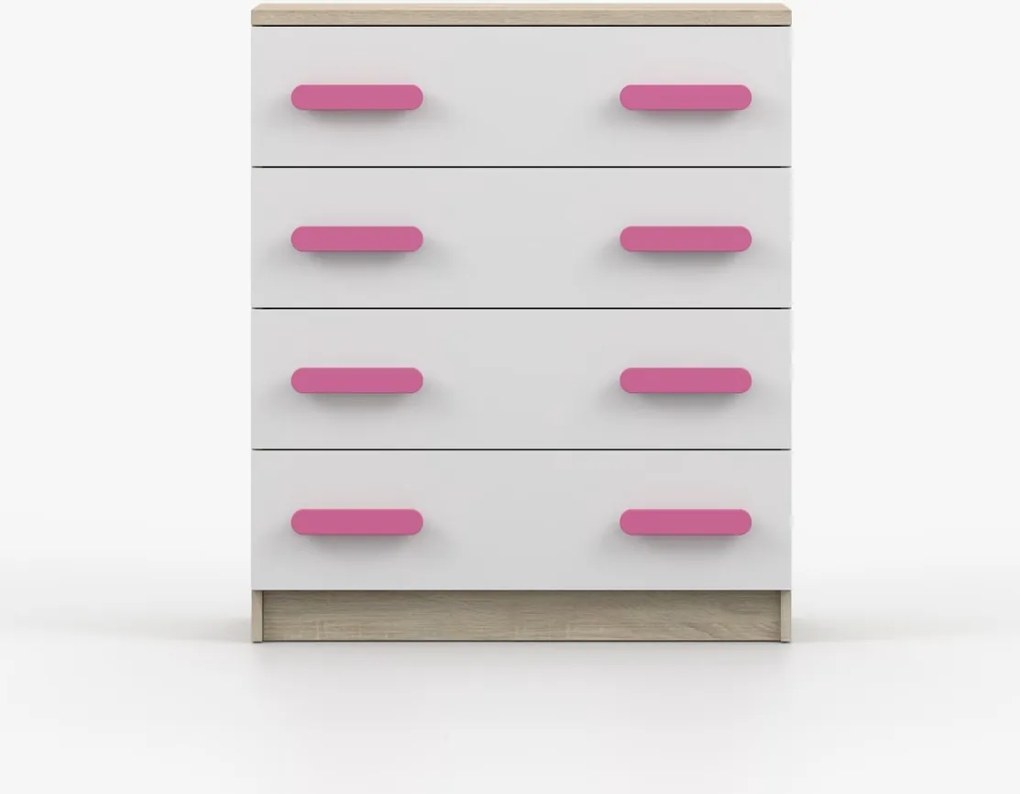 Komoda SCOUT - dub sonoma/biela (viac variant)