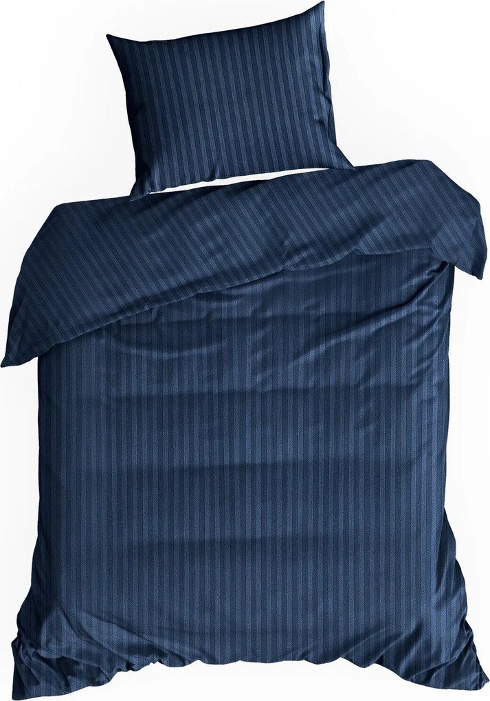 SATÉNOVÉ OBLIEČKY VERA 140X200 CM, 1 KS 70X80 CM TMAVOMODRÉ