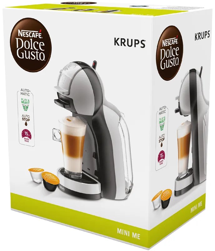 Kapsulový kávovar KRUPS Nescafé Dolce Gusto Mini Me KP123B10 Arkticky šedý/Čierny